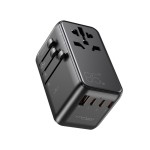 Vyvylabs Explorer Series GaN 4 Ports+AC Fast Charger Travel Adapter 85W A+3C (with Type-C Cable) Black